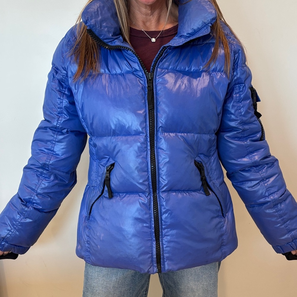 SAM. Shiny Blue Puffer Jacket